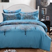 全棉四件套加厚纯棉斜纹双人床单被套1.2m1.5m1.8米2.0米床上用品