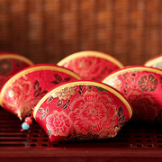 中国风国色天香牡丹花元宝包喜糖(包喜糖)袋子创意，喜糖盒子结婚喜糖包装