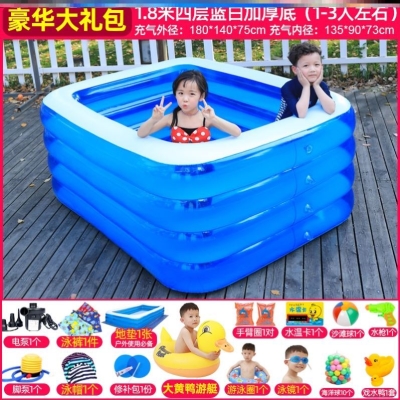加厚超大充气游泳池家用婴儿童宝宝游泳桶圆形洗澡成人家庭戏水池