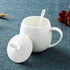 景德镇家用纯白色杯子简约马克杯，陶瓷水杯骨瓷咖啡杯，奶杯创意水杯