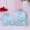 蒂芙尼喜糖盒韩式纸质婚庆婚礼物盒方形激光烫金镂空创意喜糖盒子