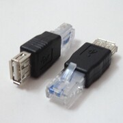 电脑网线接口转换器USB母RJ45公ADSL宽带猫网络摄像头路由器连接