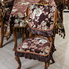 欧式餐椅垫坐垫套装奢华布艺，美式四季通用防滑椅子套椅垫子套