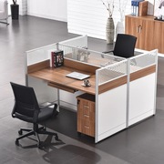 职员桌办公桌现代简约实木桌并排单人位面对面二人位柜子椅子组合