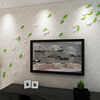 创意木质树叶3d立体墙贴客厅餐厅卧室背景墙房间装饰品温馨壁贴纸