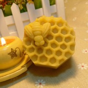 天然蜂蜡块 尺寸Φ6x4cm蜂巢状华德福 蜡烛唇膏可食用原材料配件