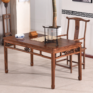 画案书法桌书画桌实木新中式，南榆木仿古绘画明式简约桌写字台书桌
