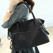 欧美时尚黑色大包，简约单肩斜挎包大容量，牛津布包女包休闲包旅行袋