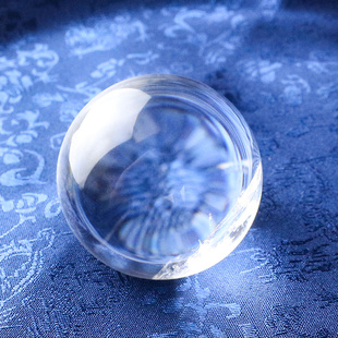 白水晶球摆件，透明玻璃球圆球小号家居客厅，办公室装饰工艺品摆设