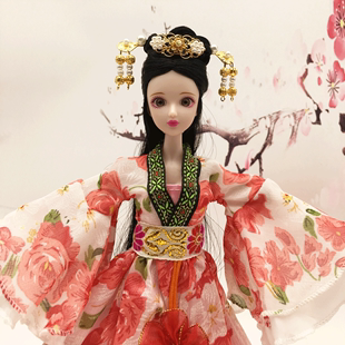 古装芭芘娃娃衣服女孩公主，玩具服装心怡，可儿古代汉服纱裙换装衣服
