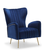 欧式新古典(新古典)不锈钢脚布艺，单人沙发美式简约现代别墅客厅洽谈沙发椅