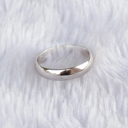 简约光面 925纯银戒指 男戒指环 男女情侣结婚戒指对戒子纯银饰品