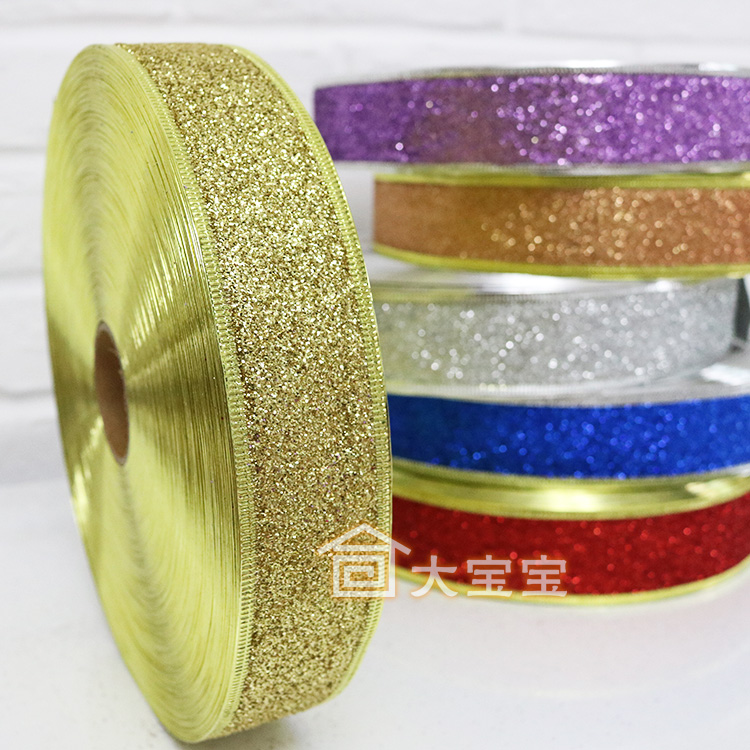 圣诞树装饰品100码*3.8cm5cm宽金色葱粉高档圣诞彩织带/丝带一卷在类目 居家布艺, 缝纫DIY材料、工具及成品, 缝纫DIY配件/辅料/配饰, 丝带/绸带/布带中 - 来自Buy2taobao.com提供专业的淘宝代购服务