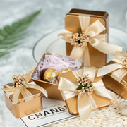 ins风马口铁喜糖盒欧式个性，创意婚庆金色盒，空盒桌糖伴手礼盒