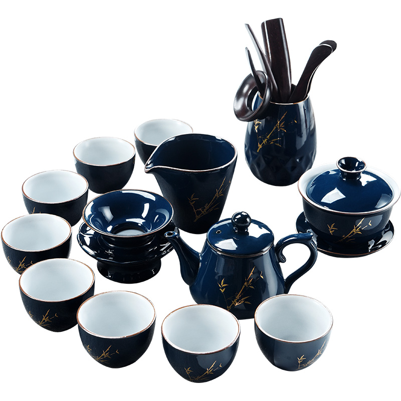 modern household Ji Blue Kungfu Online tea set Ruyao manual Justice cup ceramics teapot Tea ceremony Chahai suitin the Tableware , Tea set , Kung Fu Tea category - from Buy2taobao.com to provide professional Taobao agent buy service