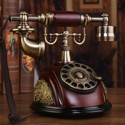 欧式复古电话机家用座机美式时尚，创意无线插卡仿古老式旋转电话