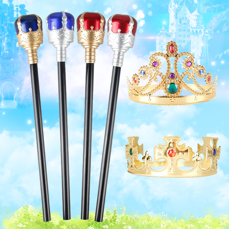 King Scepter Prince and princess Empress children adult Makeup Dance perform kindergarten show propin the Play mode/Anime/Periphery/cos/Board games , Cosplay Apparel/Props/Service , COSPLAY Fitting/Props/Doll clothes category - from Buy2taobao.com to provide professional Taobao agent buy service