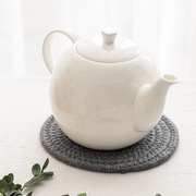 纯白陶瓷大号高温泡茶壶过滤冷水壶骨质瓷咖啡壶家用茶壶茶具瓷器
