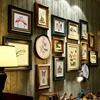 美式乡村照片墙实木欧式餐厅，复古相框装饰画客厅相片墙玄关奢