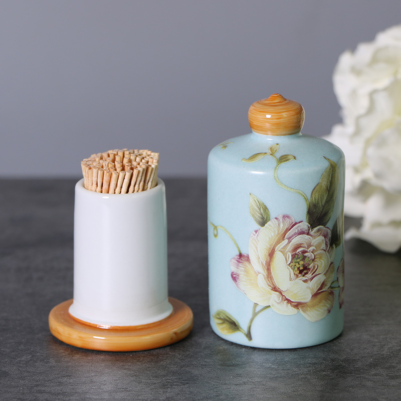 European style ceramics Toothpick box manual Pastel high-grade Toothpick Holder Toothpick storage box originality a living room ornament Decorationin the Storage consolidation , Home Storage appliances , Storage tank , Toothpick Holder category - from Buy2taobao.com to provide professional Taobao agent buy service