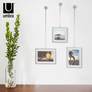 umbra欧式创意悬挂金属相架家庭装饰照片墙，相框墙挂墙画框组合