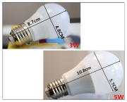 可调光专用led灯泡大螺口e27节能3w5w白光，黄光可控硅家用台灯等