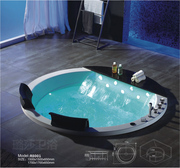 圆形冲浪浴缸，嵌入式浴缸亚克力大瀑布水景双人，按摩浴缸1.5米1.7米