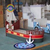 儿童家具地中海创意定制实木床 儿童床海盗船床子母床 男孩单人床