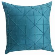 麂皮绒米字手工艺设计师样板房抱枕简约沙发靠垫咖米灰蓝色pillow