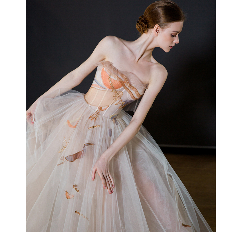 Bra evening dress 2019 new pattern banquet Host party Self cultivation Show thin Bridesmaid Tuxedo Xian Qi Dreamin the Women's clothing/Boutique , Wedding/Cheongsam/Formal dress , Formal dress/Evening category - from Buy2taobao.com to provide professional Taobao agent buy service