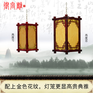 中式仿古实木木质宫灯茶楼，室外古典印字大门，复古灯笼灯吊灯中国风