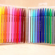 pluspen慕娜美3000创意彩色水彩笔写贺卡monami水笔24色韩国文具
