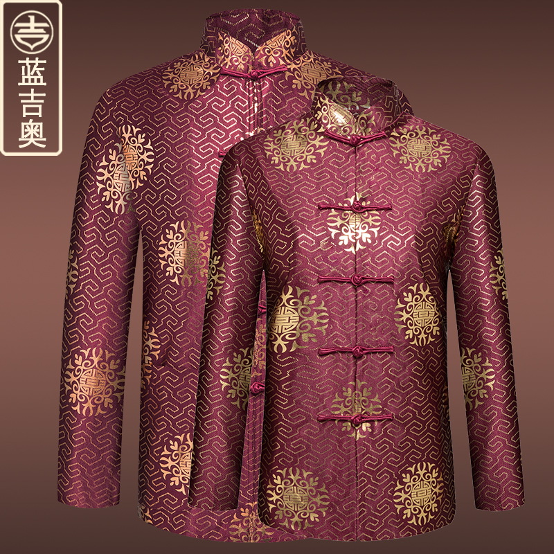 高档中老年唐装男情侣套装爷爷奶奶寿星老人过寿生日衣服装中国风|msdalam kategori Pakaian Lelaki, pakaian kebangsaan - dari Buy2taobao.com untuk memberikan perkhidmatan ejen Taobao profesional membeli