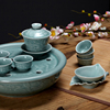 功夫茶具套装青瓷陶瓷茶盘青釉家用简约整套茶海浮雕茶具系列