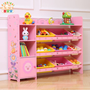 儿童玩具分类收纳架书架，绘本架子宜家宝宝整理架大容量多层储物柜