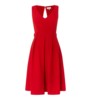 2021春季外贸出口修身显瘦V领大红色连衣裙高个子礼服裙
