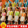 六一儿童表演出服中小学生，合唱服装男女，舞蹈诗歌朗诵背带裤合唱团