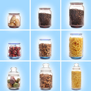 乐美雅密封罐玻璃透明储物罐子，防潮奶粉罐，食品五谷杂粮茶叶储存罐