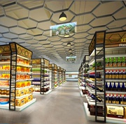 现代超市商场室内cad施工图+效果图设计参考资料