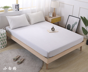 全棉水洗棉床笠床单单件纯棉床罩纯色薄床垫席梦思保护套1.51.8米