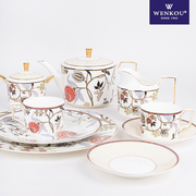 咖啡杯英式下午茶茶具英国波西米亚花欧式骨瓷，田园风素雅套具