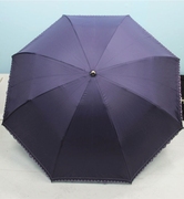 创意弯钩柄二折叠伞 花边遮阳伞 防紫外线防晒太阳伞女晴雨两用伞