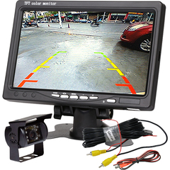 高清显示器可视倒车系统红外夜视摄像头倒车影像12v24v专用货车