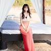断码夏季海南三亚泰国度假民族沙滩裙外贸雪纺背心裙长裙显瘦