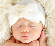 2020欧美婴儿用品新生儿胎帽婴幼儿全棉花朵造型帽宝宝帽子针织帽