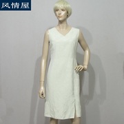 韩国原产女装安乃安浅绿色连衣裙初夏款