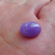 缅甸a货紫罗兰翡翠，戒面冰糯种茄紫色，翡翠蛋面裸石未镶嵌件