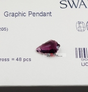 奥地利施华元素水晶 6090巴洛克叶204深紫色 DIY水晶饰品吊坠耳环