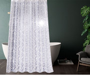 浴室透明浴帘加厚防水防霉浴帘布卫生间淋浴帘，门帘挂帘套装免打孔
