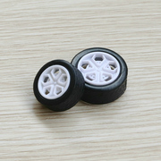 橡胶车轮 直径20-24mm 孔2mm 玩具车轮胎DIY小制作模型车配件科技